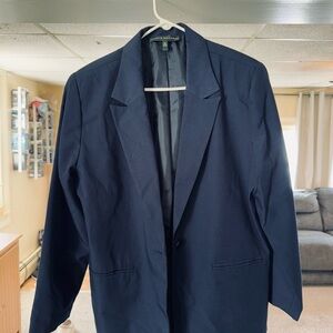 Harve Benard Blue Blazer with Classic Design and Slim Fit